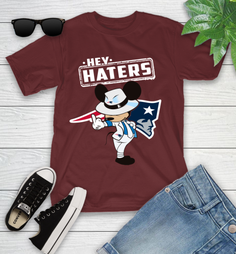 NFL Hey Haters Mickey Football Sports New England Patriots Youth T-Shirt 14