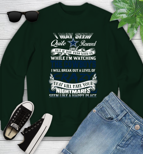 Dallas Cowboys NFL Football Don't Mess With Me While I'm Watching My Team Youth Sweatshirt 9