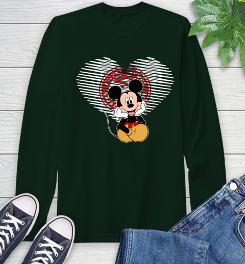 NBA Atlanta Hawks The Heart Mickey Mouse Disney Basketball Long Sleeve T-Shirt 7