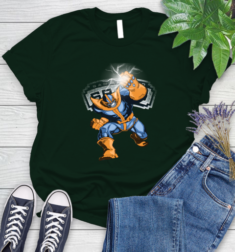 San Antonio Spurs NBA Basketball Thanos Avengers Infinity War Marvel Women's T-Shirt 6