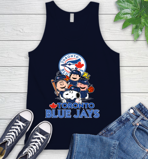 MLB Toronto Blue Jays Snoopy Charlie Brown Woodstock The Peanuts Movie Baseball T Shirt_000 Tank Top 2