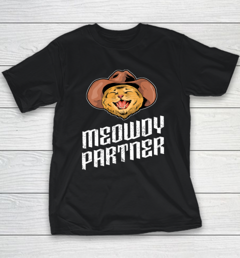 Meowdy Cat Shirt Kitten Lovers Meow Howdy Youth T-Shirt
