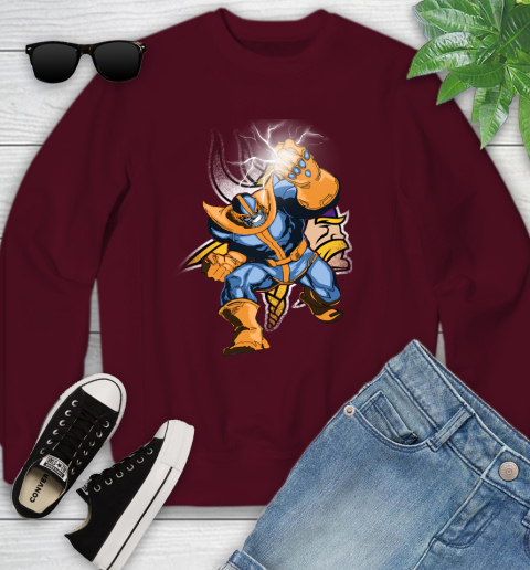Minnesota Vikings NFL Football Thanos Avengers Infinity War Marvel Youth Sweatshirt 4