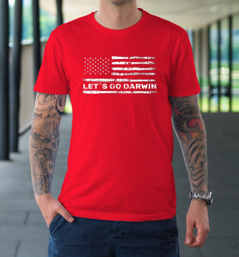 Lets Go Darwin Funny Sarcastic Us Flag T-Shirt 8