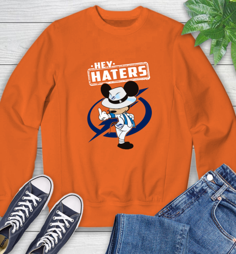 NHL Hey Haters Mickey Hockey Sports Tampa Bay Lightning Sweatshirt 3
