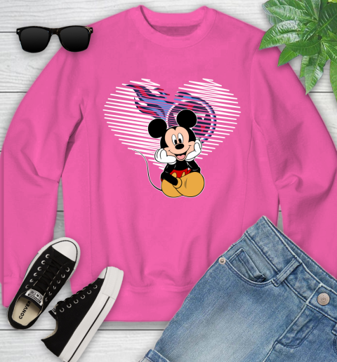 NFL Tennessee Titans The Heart Mickey Mouse Disney Football T Shirt_000 Youth Sweatshirt 6