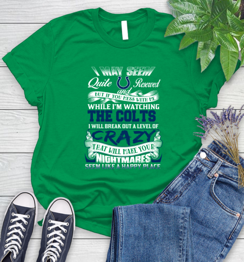 Indianapolis Colts NFL Football Don't Mess With Me While I'm Watching My Team Women's T-Shirt 9