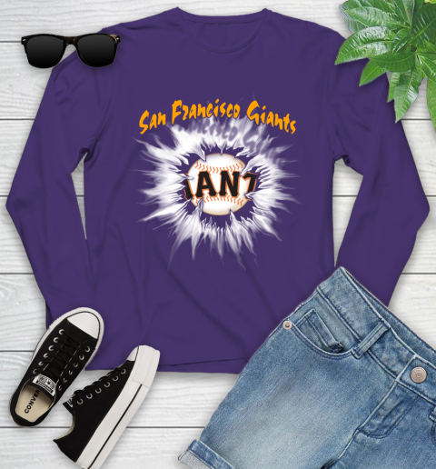 San Francisco Giants MLB Baseball Adoring Fan Rip Sports Youth Long Sleeve 4