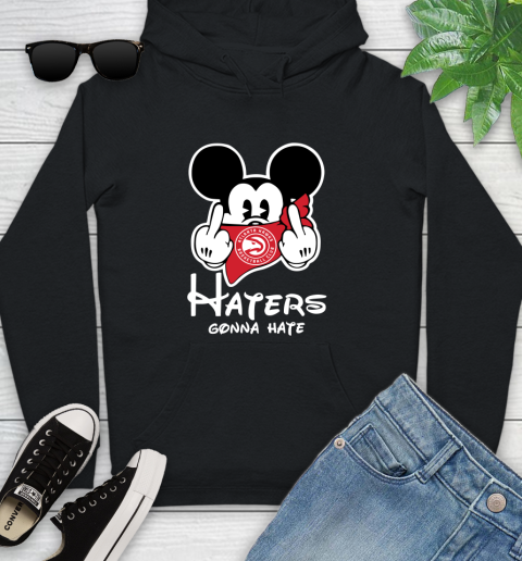 NBA Atlanta Hawks Haters Gonna Hate Mickey Mouse Disney Basketball T Shirt Youth Hoodie