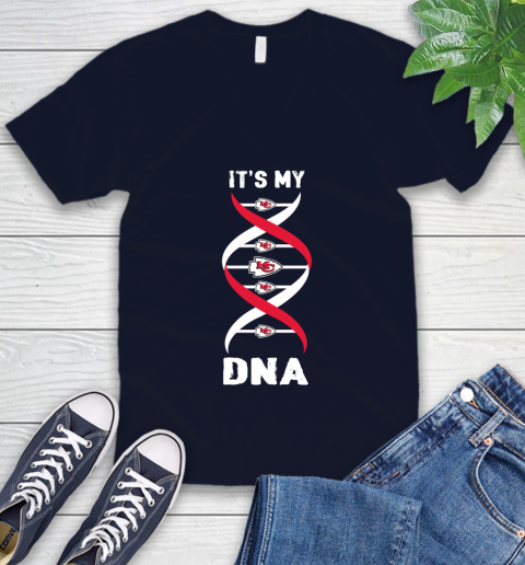 Kansas City Chiefs NFL Football It's My DNA Sports V-Neck T-Shirt 2