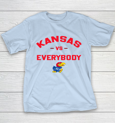 Kansas Jayhawks Vs Everybody Youth T-Shirt 5
