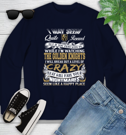 Vegas Golden Knights NHL Hockey Don't Mess With Me While I'm Watching My Team Youth Sweatshirt 2