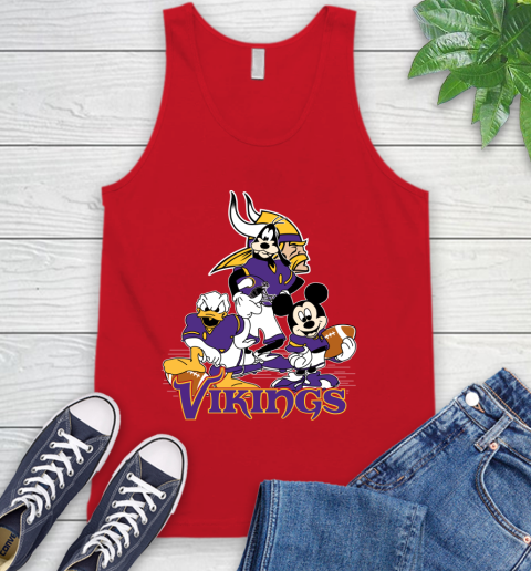 NFL Minnesota Vikings Mickey Mouse Donald Duck Goofy Football Shirt Tank Top 5