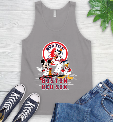 MLB Boston Red Sox Mickey Mouse Donald Duck Goofy Baseball T Shirt Tank Top 3