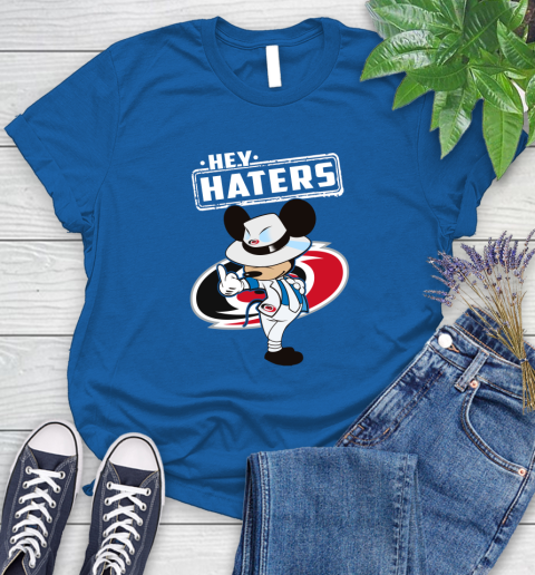 NHL Hey Haters Mickey Hockey Sports Carolina Hurricanes Women's T-Shirt 12
