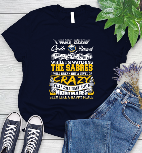 Buffalo Sabres NHL Hockey Don't Mess With Me While I'm Watching My Team Women's T-Shirt 2