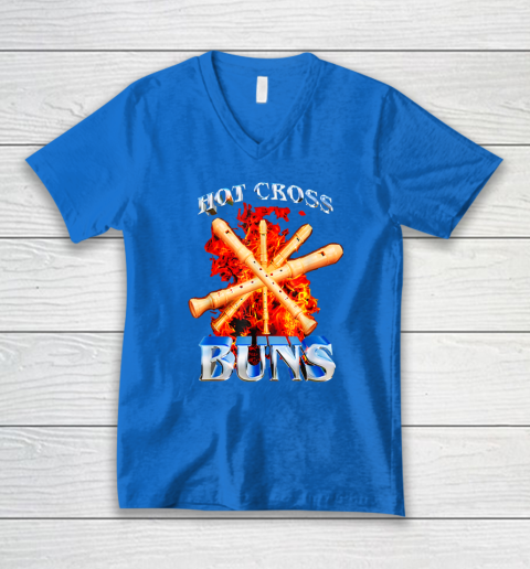 Hot Cross Buns Funny V-Neck T-Shirt 4