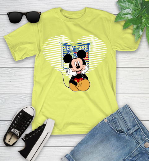 NHL New York Rangers The Heart Mickey Mouse Disney Hockey Youth T-Shirt 10