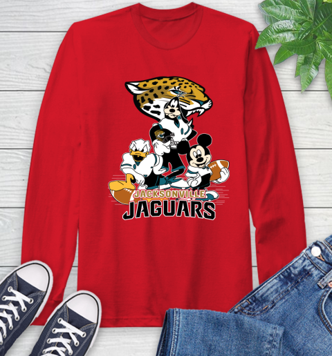 NFL Jacksonville Jaguars Mickey Mouse Donald Duck Goofy Football Shirt Long Sleeve T-Shirt 11