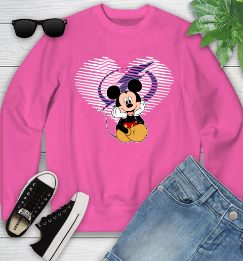 NHL Tampa Bay Lightning The Heart Mickey Mouse Disney Hockey Youth Sweatshirt 6