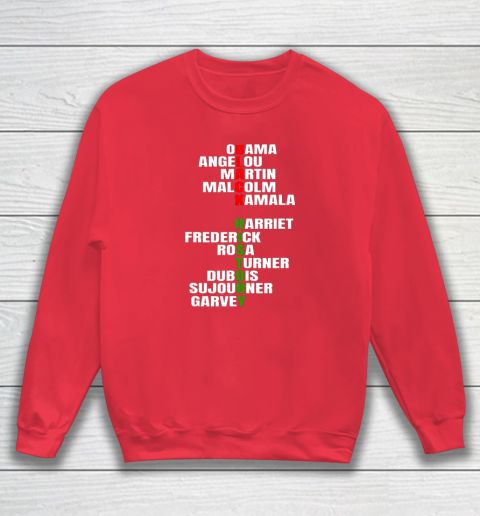 Obama Angelou Inspirational African Black History Month Sweatshirt 6