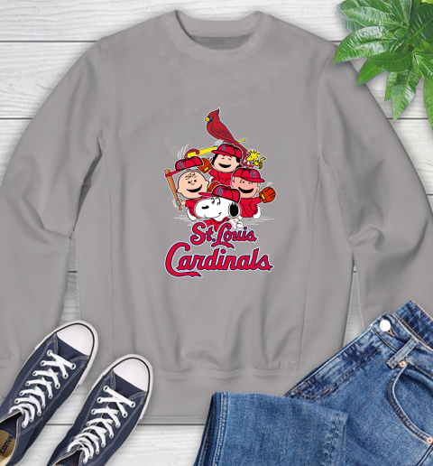 MLB St.Louis Cardinals Snoopy Charlie Brown Woodstock The Peanuts Movie Baseball T Shirt_000 Sweatshirt 5