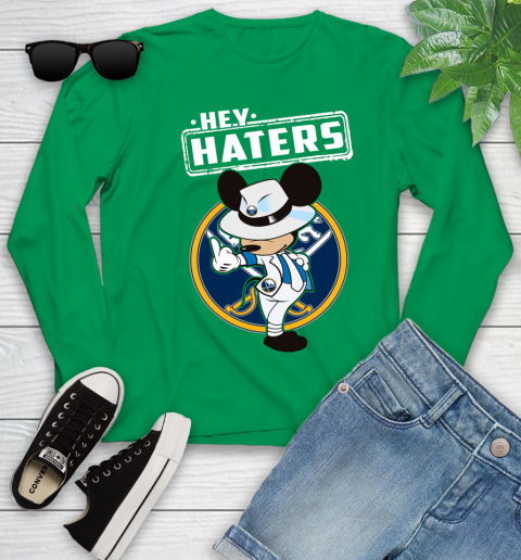 NHL Hey Haters Mickey Hockey Sports Buffalo Sabres Youth Long Sleeve 7