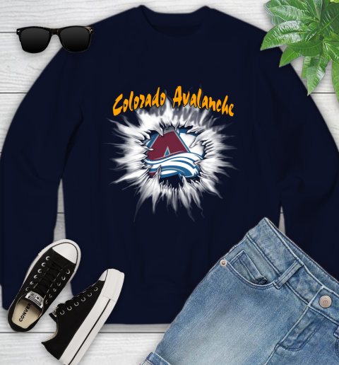 Colorado Avalanche NHL Hockey Adoring Fan Rip Sports Youth Sweatshirt 2