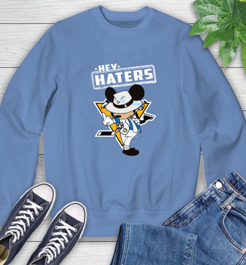 NHL Hey Haters Mickey Hockey Sports Pittsburgh Penguins Sweatshirt 11