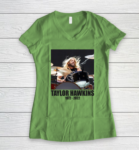 Taylor Hawkins 1972  2022 Shirt RIP Foo Fighters Drummer Women's V-Neck T-Shirt 4