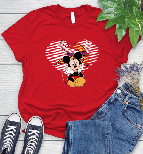NFL Minnesota Vikings The Heart Mickey Mouse Disney Football T Shirt_000 Women's T-Shirt 13