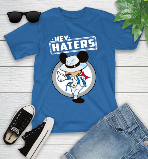 NFL Hey Haters Mickey Football Sports Pittsburgh Steelers Youth T-Shirt 12