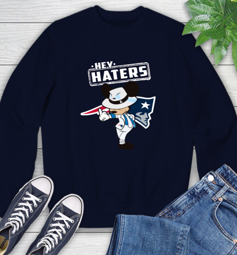 NFL Hey Haters Mickey Football Sports New England Patriots Sweatshirt 2