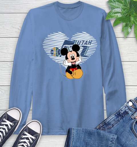 NBA Utah Jazz The Heart Mickey Mouse Disney Basketball Long Sleeve T-Shirt 12
