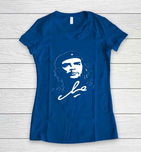Che Guevara Shirt Rebel Signature Guerrilla Icon Revolution Women's V-Neck T-Shirt 5