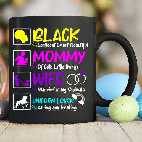 Black Mommy Wife Unicorn Lover Mothers Day Mom Mama Ceramic Mug 11oz