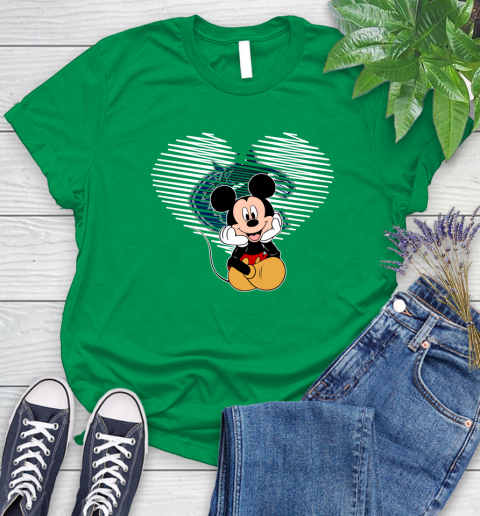 NHL Vancouver Canucks The Heart Mickey Mouse Disney Hockey Women's T-Shirt 9