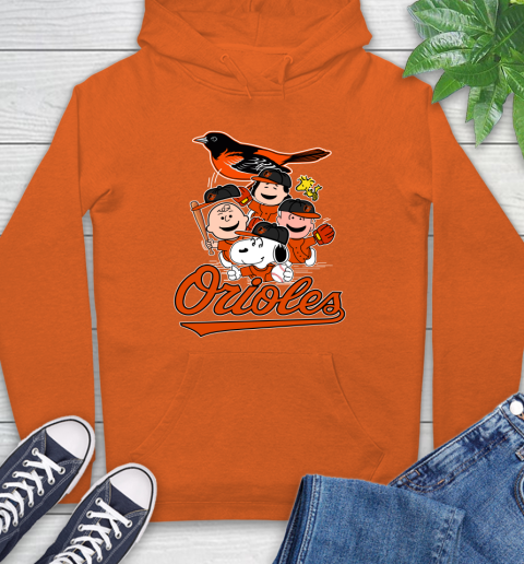 MLB Baltimore Orioles Snoopy Charlie Brown Woodstock The Peanuts Movie Baseball T Shirt_000 Hoodie 4