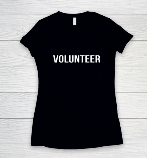 Volunteer Volunteering Uniform Novelty Women's V-Neck T-Shirt