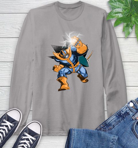 San Jose Sharks NHL Hockey Thanos Avengers Infinity War Marvel Long Sleeve T-Shirt 6