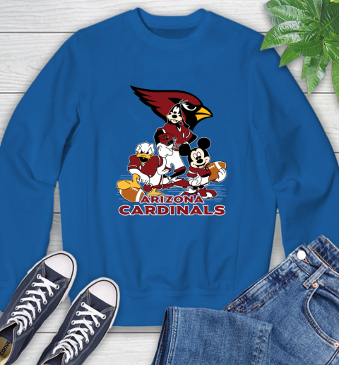 NFL Arizona Cardinals Mickey Mouse Donald Duck Goofy Football Shirt Sweatshirt 9