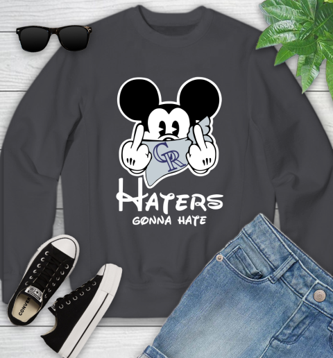 MLB Colorado Rockies Gonna Hate Mickey Mouse Disney Baseball T Shirt_000 Youth Sweatshirt 5