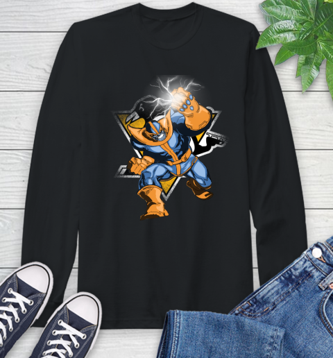 Pittsburgh Penguins NHL Hockey Thanos Avengers Infinity War Marvel Long Sleeve T-Shirt