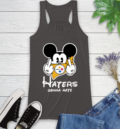 NFL Pittsburgh Steelers Haters Gonna Hate Mickey Mouse Disney Football T Shirt_000 Racerback Tank 11