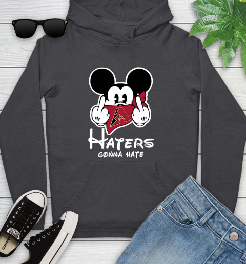 MLB Arizona Diamondbacks Haters Gonna Hate Mickey Mouse Disney Baseball T Shirt_000 Youth Hoodie 8