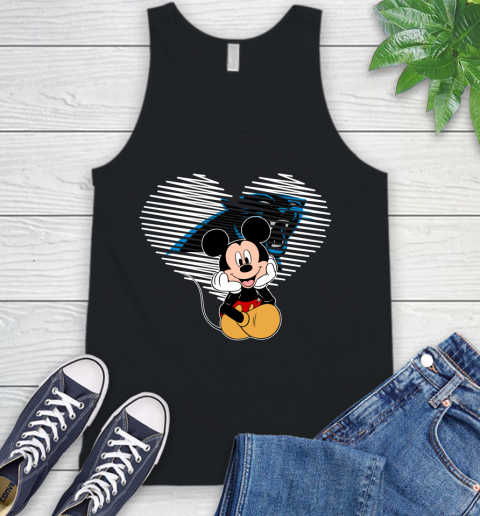 NFL Carolina Panthers The Heart Mickey Mouse Disney Football T Shirt_000 Tank Top