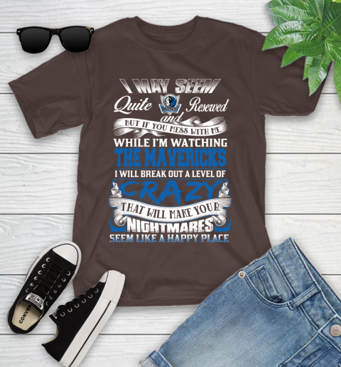 Dallas Mavericks NBA Basketball Don't Mess With Me While I'm Watching My Team Youth T-Shirt 7