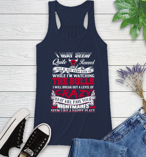 Chicago Bulls NBA Basketball Don't Mess With Me While I'm Watching My Team Racerback Tank 9