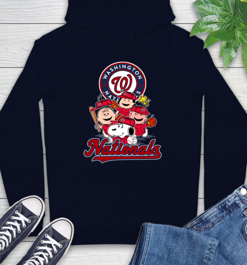 MLB Washington Nationals Snoopy Charlie Brown Woodstock The Peanuts Movie Baseball T Shirt_000 Hoodie 3