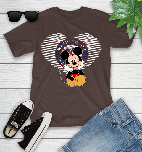 MLB Washington Nationals The Heart Mickey Mouse Disney Baseball T Shirt_000 Youth T-Shirt 7